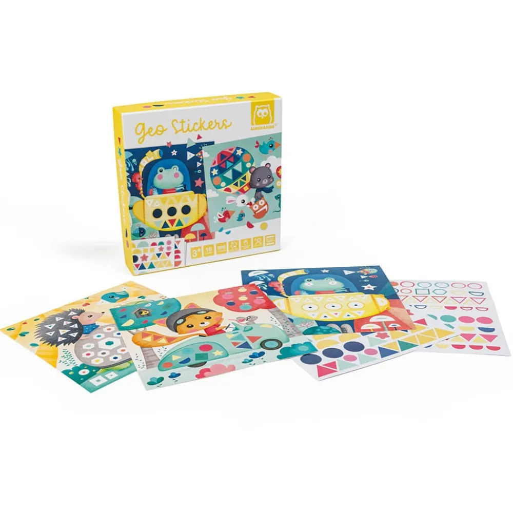 EUREKAKIDS Láminas para decorar con pegatinas geométricas – Geo Stickers