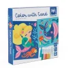 EUREKAKIDS Láminas para pintar con arena de colores – Sirenas