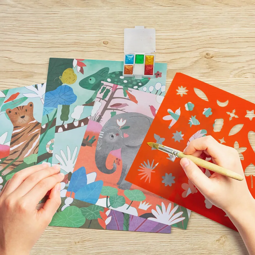 EUREKAKIDS Láminas para pintar y decorar con pintura nacarada – Bright Paint