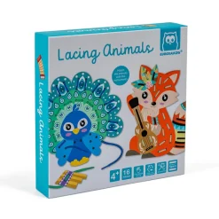 EUREKAKIDS Láminas para trazar con hilos de colores – Lacing Animals