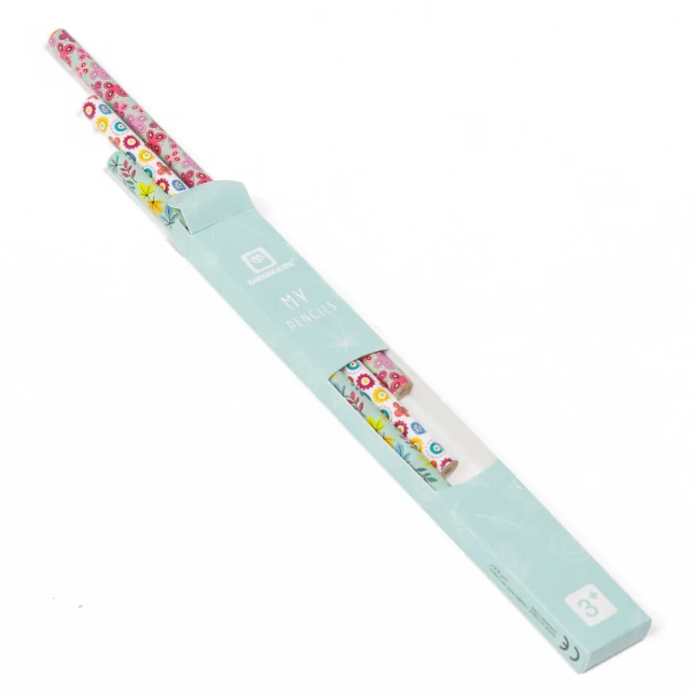 EUREKAKIDS Lápices de madera con diseño de flores – My Pencils