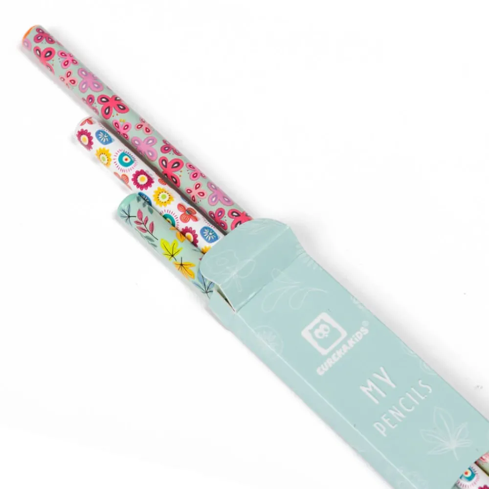 EUREKAKIDS Lápices de madera con diseño de flores – My Pencils