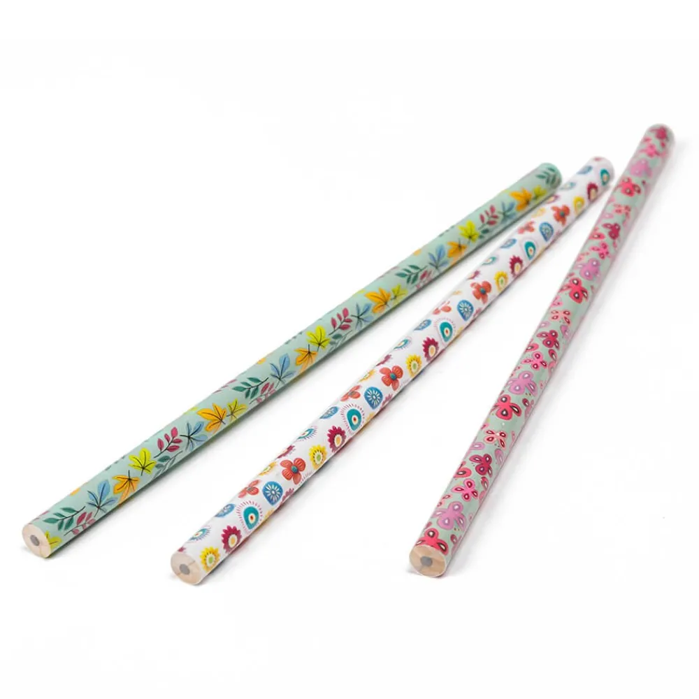 EUREKAKIDS Lápices de madera con diseño de flores – My Pencils