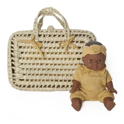 BARRUTOYS Maletín de palma color mostaza