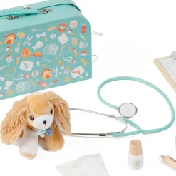 EUREKAKIDS Maletín profesional de juguete con 14 accesorios - Veterinario