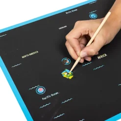 EUREKAKIDS Mapa animales del mundo para rascar Scratch Art