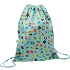 EUREKAKIDS Mochila de cuerdas y mochila saco infantil con estampado de flores