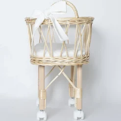 BARRUTOYS Moisés de mimbre para muñecas