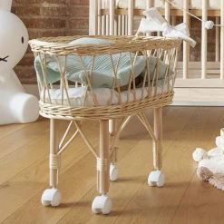 BARRUTOYS Moisés de mimbre para muñecas