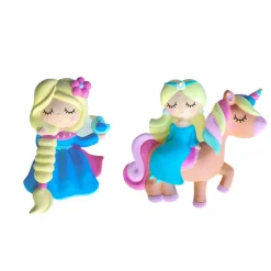 EUREKAKIDS Moldea y pinta imanes de unicornios y princesas