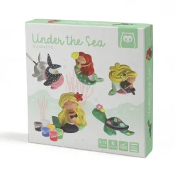 EUREKAKIDS Moldea y pinta imanes de sirenas y personajes del fondo del mar