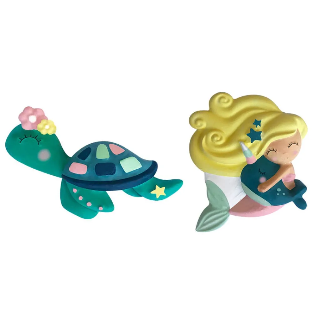 EUREKAKIDS Moldea y pinta imanes de sirenas y personajes del fondo del mar