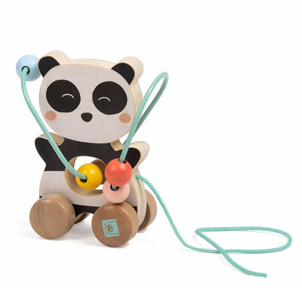 EUREKAKIDS Panda arrastrable con mini looping Wild