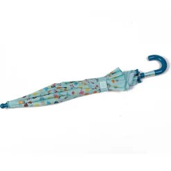 EUREKAKIDS Paraguas infantil azul celeste con estampado de flores