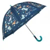 EUREKAKIDS Paraguas infantil azul con estampado de dinosaurios
