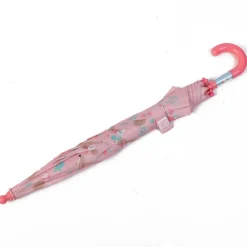 EUREKAKIDS Paraguas infantil rosa con estampado de animales del bosque
