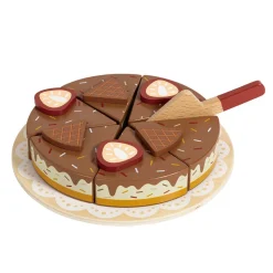 EUREKAKIDS Pastel de cumpleaños interactivo de madera