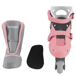 GLOBBER Patines evolutivos 2 en 1 para patinar en linea - Talla 30-33 color rosa pastel
