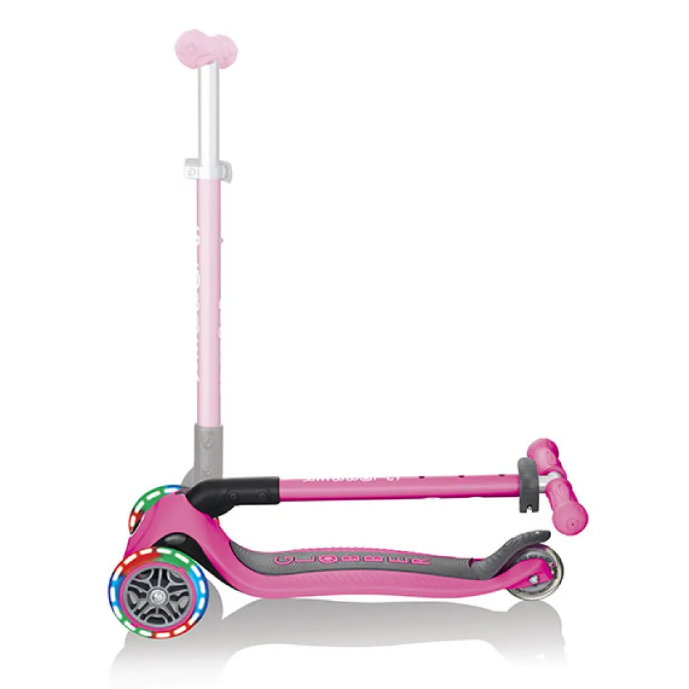 GLOBBER Patinete PRIMO FOLDABLE Lights Deep Rosa