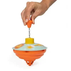 EUREKAKIDS Peonza metálica Wild con varilla de activación