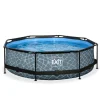 Exit Toys Piscina redonda de 300 x 76cm color gris con bomba de filtración