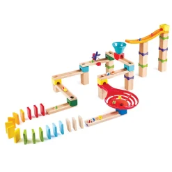 HAPE Pista de canicas de madera para hacer carreras – 81 piezas