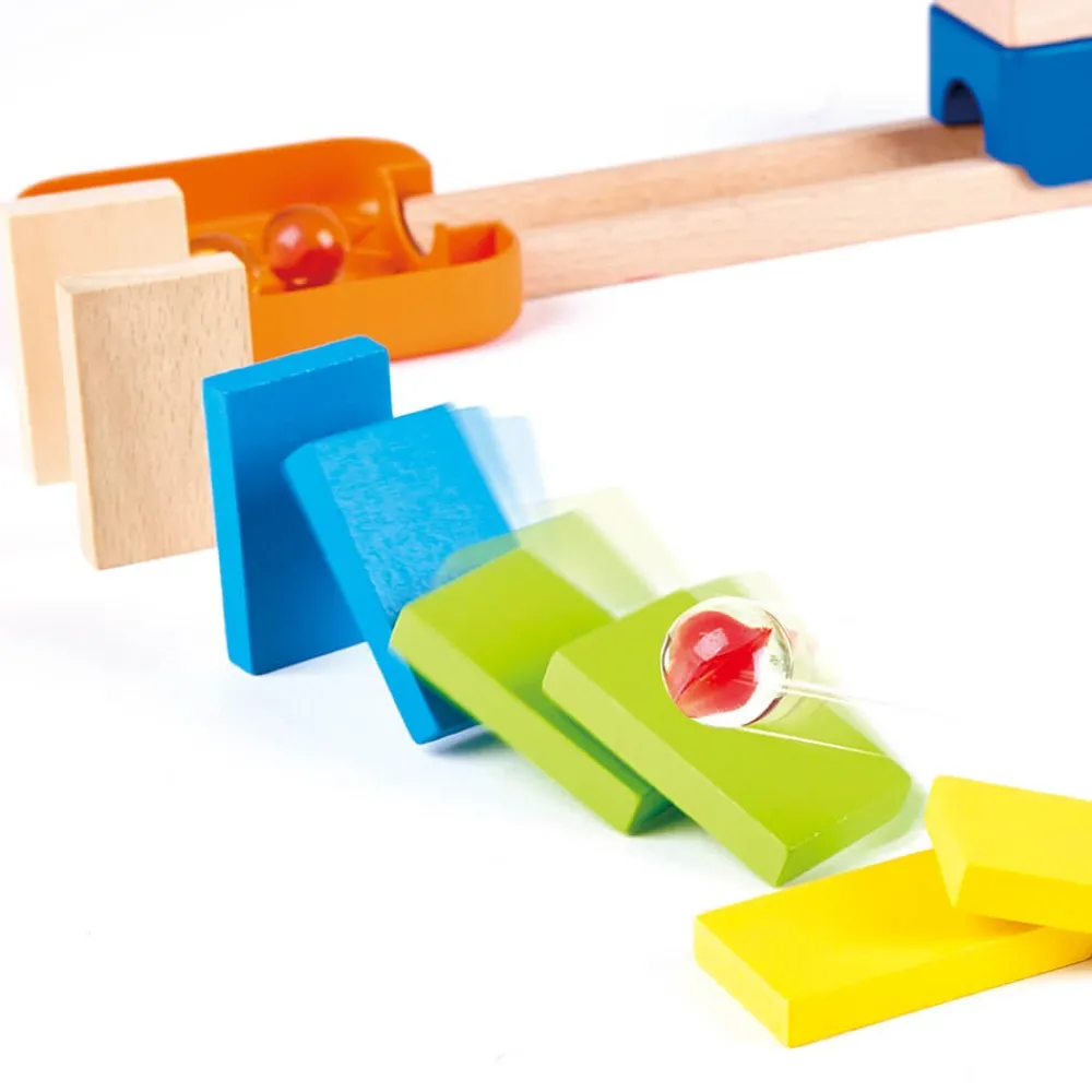 HAPE Pista de canicas de madera Rally – 50 piezas