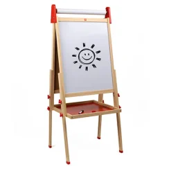 EUREKAKIDS Pizarra con caballete de madera todo en 1