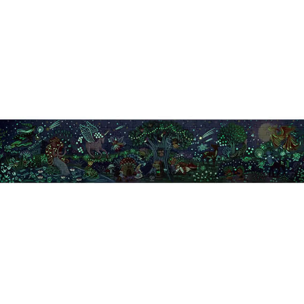 HAPE Puzle bosque mágico de 200 piezas que brilla en la oscuridad