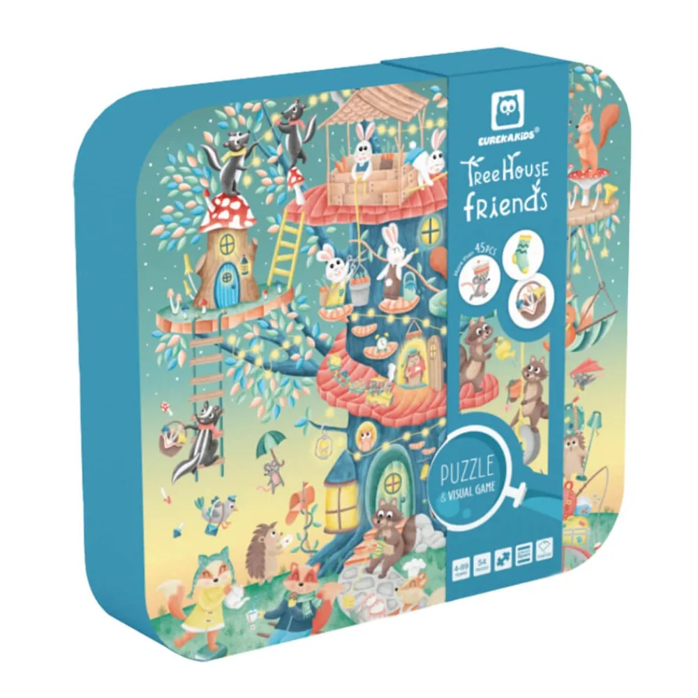 EUREKAKIDS Puzle de observación Tree House Friends – 54 piezas