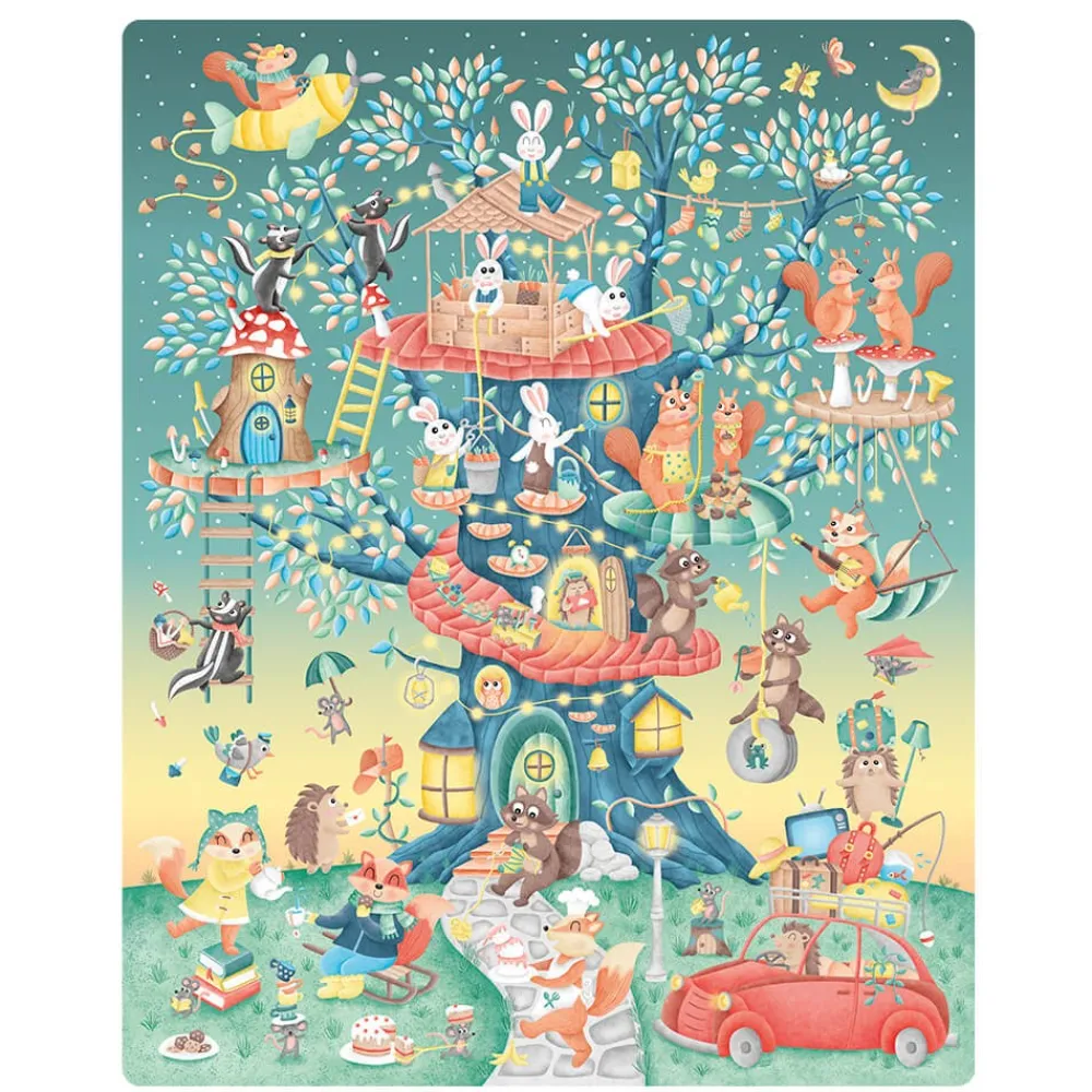 EUREKAKIDS Puzle de observación Tree House Friends – 54 piezas