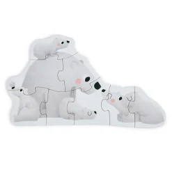 EUREKAKIDS Puzle evolutivo 4 en 1 de 18 piezas - Animales polares
