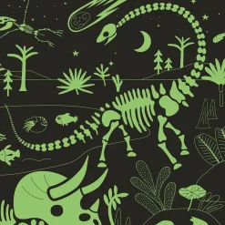EUREKAKIDS Puzle gigante de 100 piezas que brilla en la oscuridad – Dinosaurs