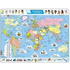 Larsen Puzle Mundo Político Idioma Español