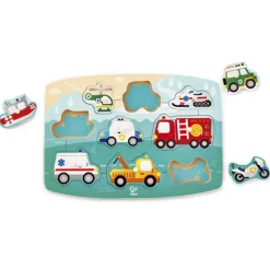 HAPE Puzzle encajable vehículos emergencias