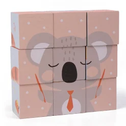 EUREKAKIDS Rompecabezas de cubos de madera – Animales musicales