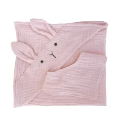 BARRUTOYS Set toalla-bandana conejito para muñecas - Bobble Rosa