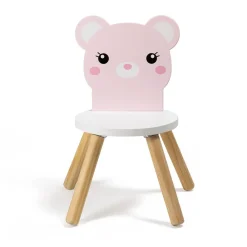 EUREKAKIDS Silla infantil de madera – Osito Kirumy®