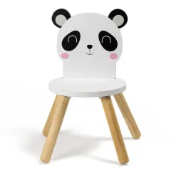 EUREKAKIDS Silla infantil de madera – Panda Kirumy®