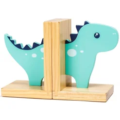EUREKAKIDS Sujetalibros infantil original y decorativo de madera con forma de dinosaurio