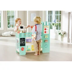 EUREKAKIDS Supermercado inteligente de madera con 50 accesorios