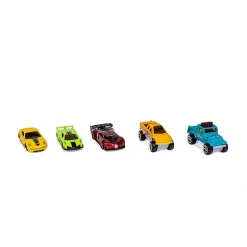 EUREKAKIDS Surtido 5 coches de carreras Colors Racing Metal Cars