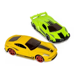EUREKAKIDS Surtido 5 coches de carreras Colors Racing Metal Cars