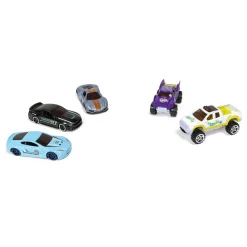 EUREKAKIDS Surtido 5 coches de carreras Fast Racing Metal Cars