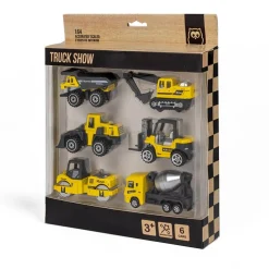 EUREKAKIDS Surtido camiones de construcción Metal Trucks – 6 unidades