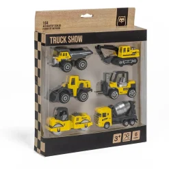 EUREKAKIDS Surtido camiones de construcción Metal Trucks – 6 unidades