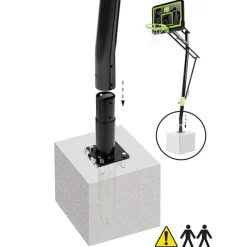 Exit Toys Tablero de baloncesto para instalar en el suelo de color negro