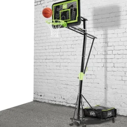 Exit Toys Tablero de baloncesto portátil con ruedas de color negro