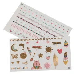 EUREKAKIDS Tatuajes decorativos con acabados dorados