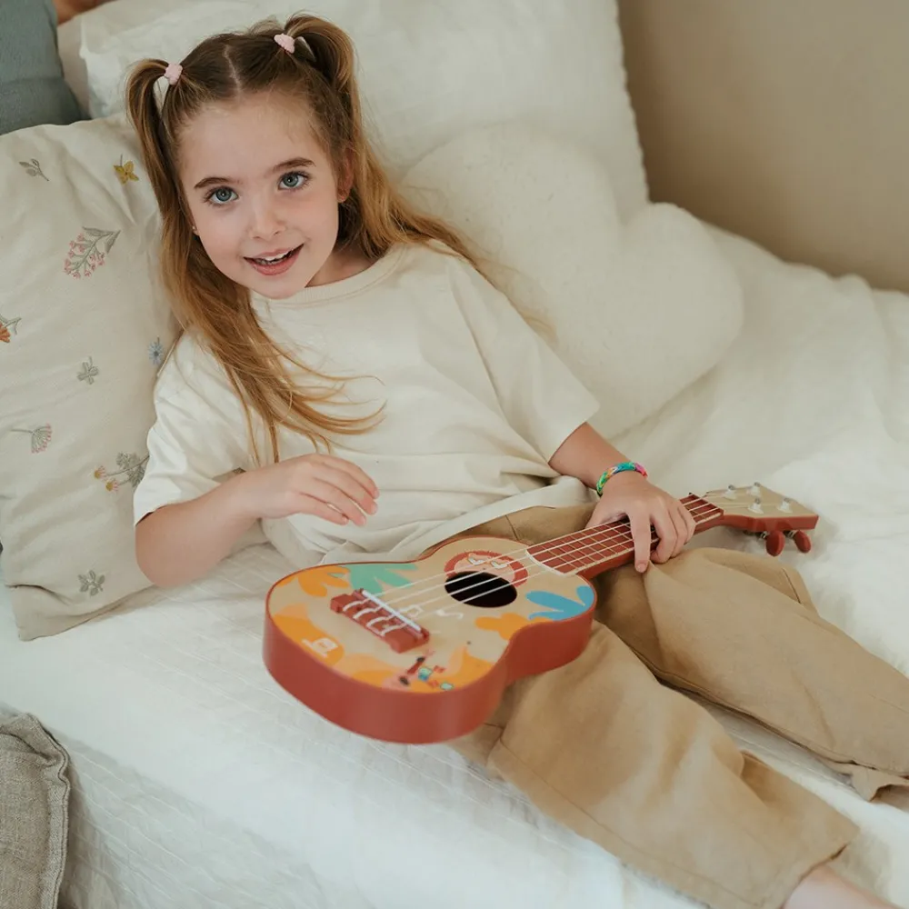 EUREKAKIDS Ukelele realista de 56 cm con 4 cuerdas ajustables